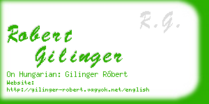 robert gilinger business card