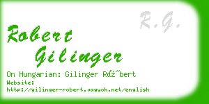 robert gilinger business card